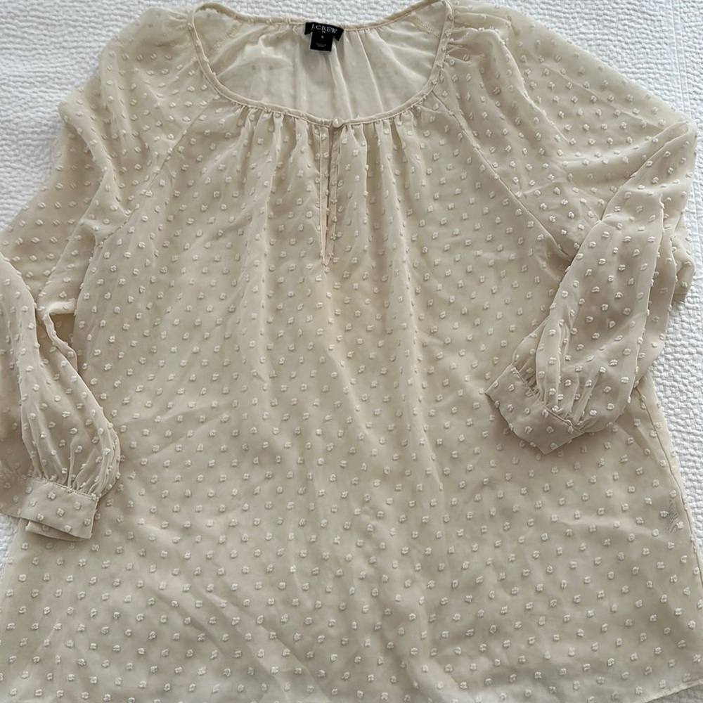 Swiss Dot J.Crew Blouse